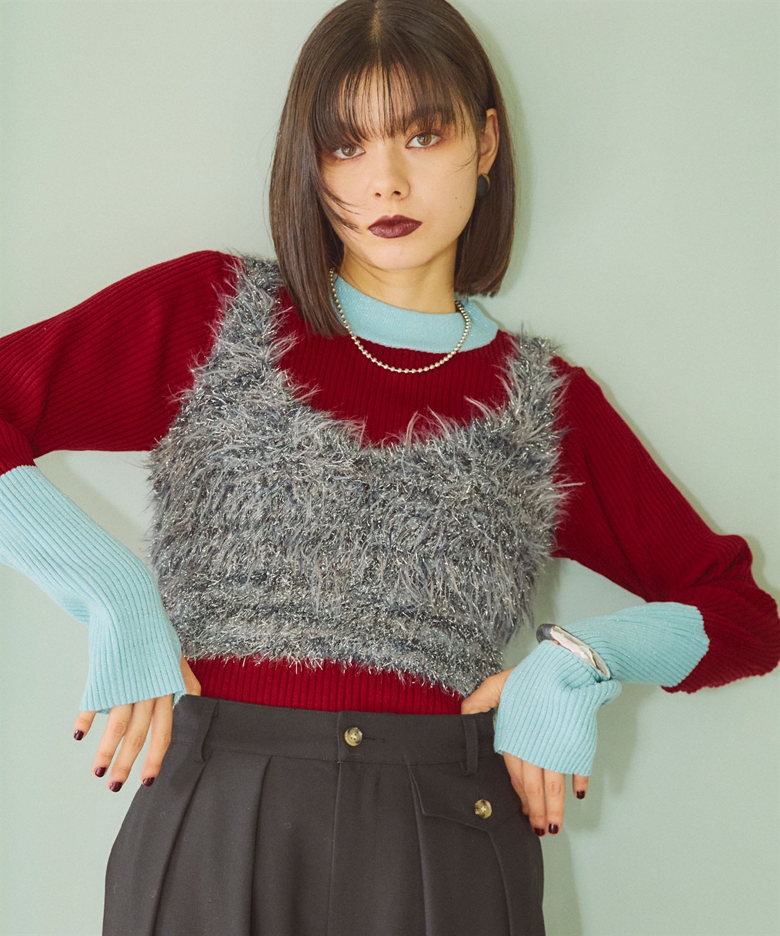 ELLEgirl ラメフェザーニットビスチェ_variation_3