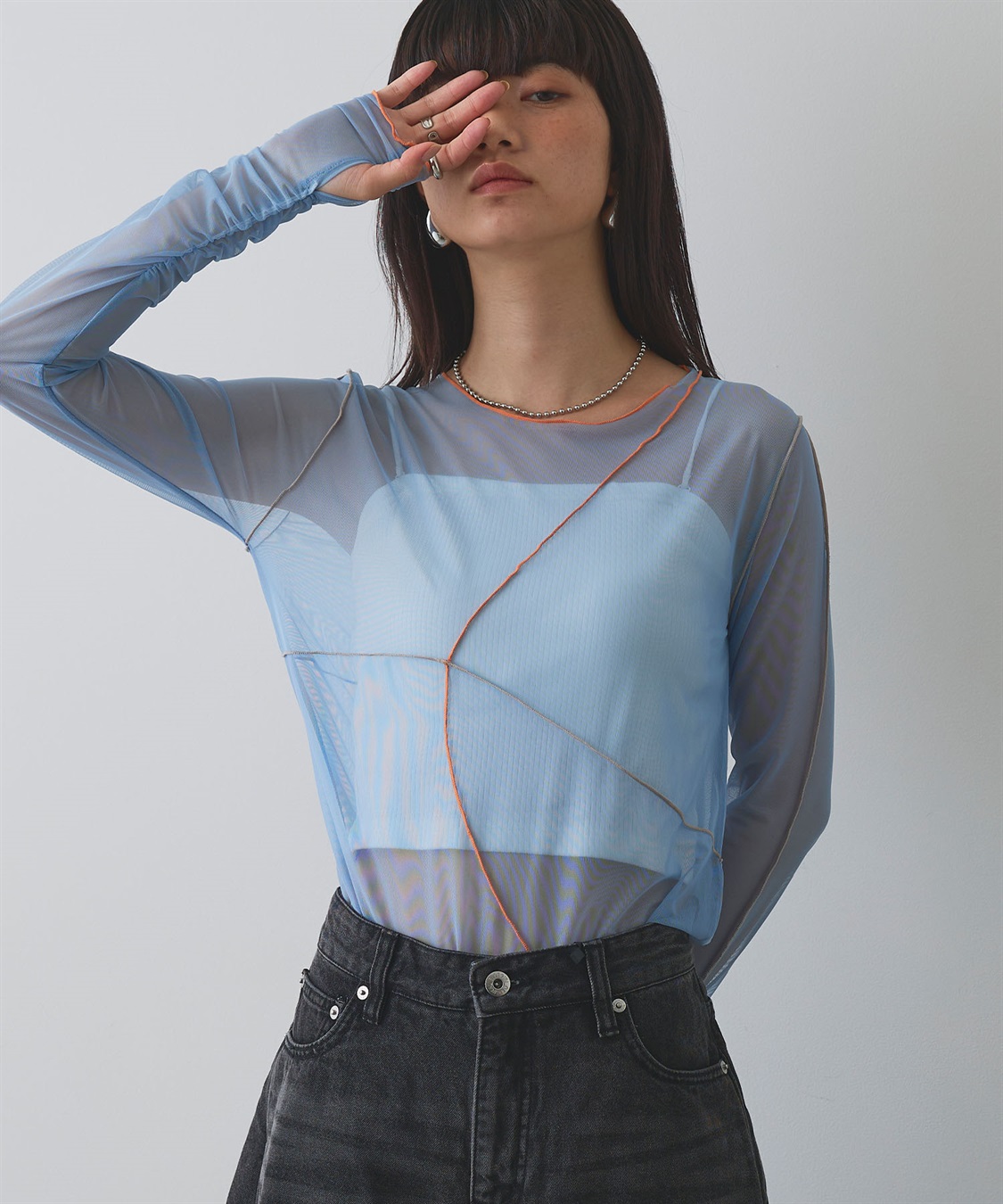 ELLEgirl 配色メローデザインシアートップス_variation_3