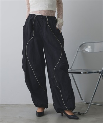 ELLEgirl ウェーブデザインパラシュートパンツ_variationthumb_1