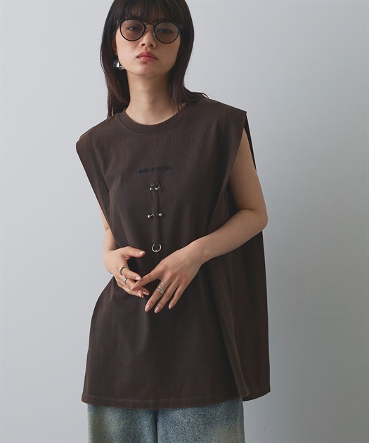 ボディピアスノースリーブTシャツ ELLEgirl｜クロスプラス公式