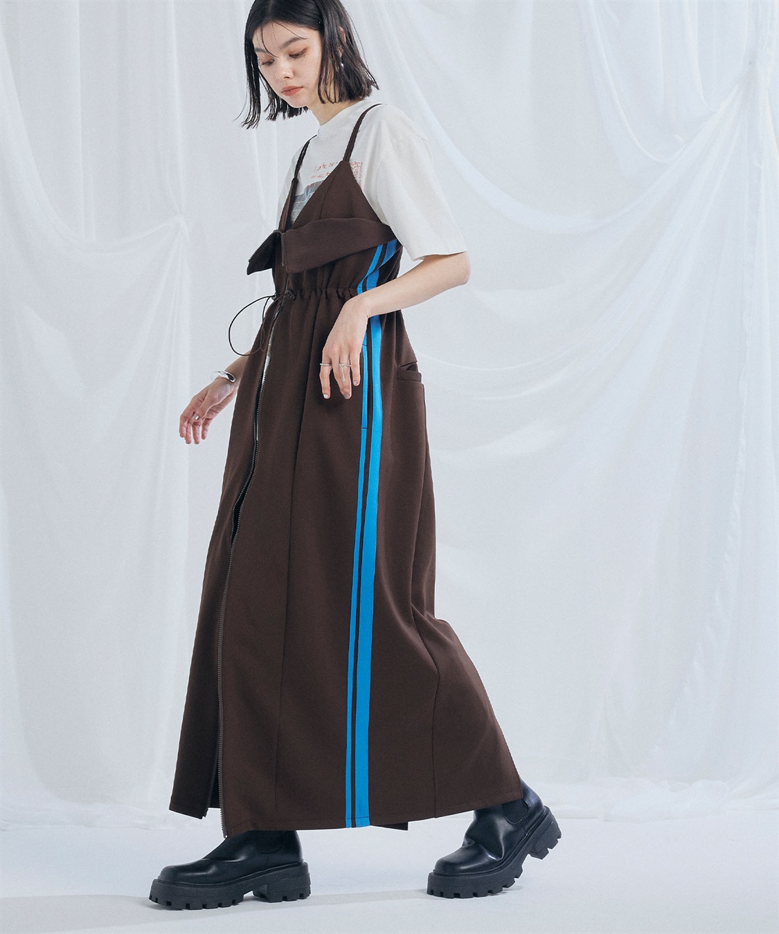 ELLEgirl トラックジャージキャミワンピース