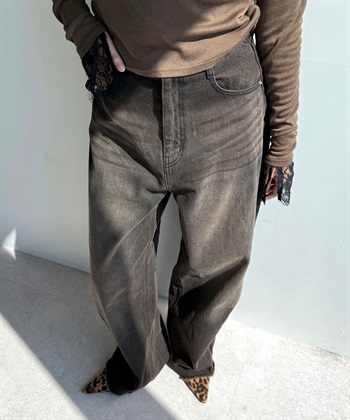 ブルージュデニムパンツ(ブラウン-Ｓ)