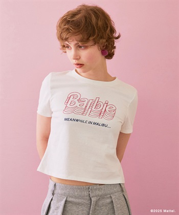 《Barbie×ELLEgirl》 コンパクトTシャツ(オフ-FREE)