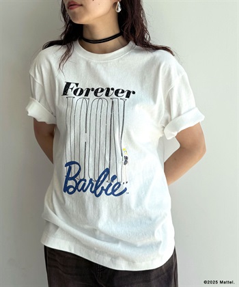 《Barbie×ELLEgirl》 ICONロゴTシャツ(オフ-FREE)