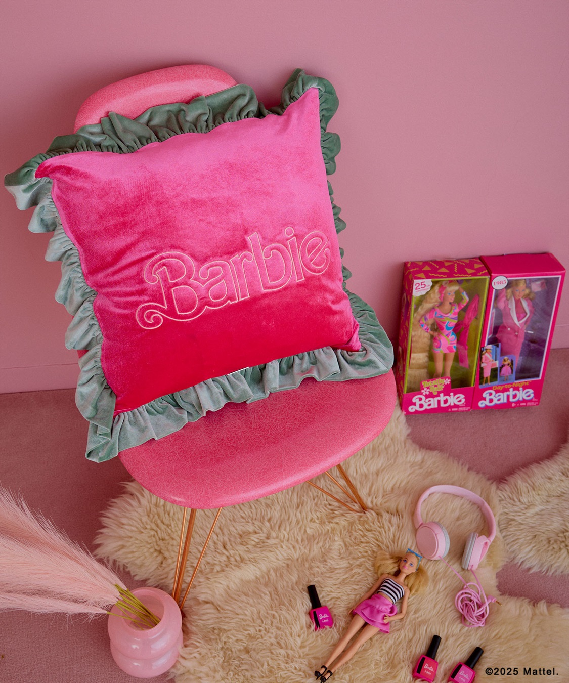 ELLEgirl 《Barbie&#215;ELLEgirl》ベロアフリルクッションカバー_variation_1