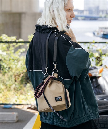 パラコード巾着ミニショルダーバッグ(ベージュ-FREE)