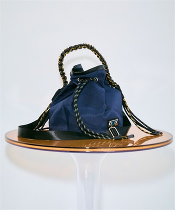 パラコード巾着ミニショルダーバッグ(ネイビー-FREE)