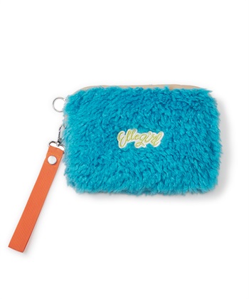 カラーボアスクエアポーチ(ブルー-FREE)