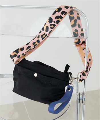 撥水 2wayショルダーバック(ブラック×ライトピンク-FREE)