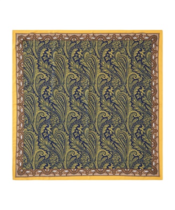 アソート柄大判スカーフ(イエロー-フリー)