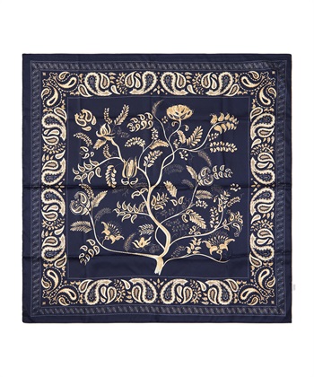 アソート柄大判スカーフ(ネイビー-フリー)