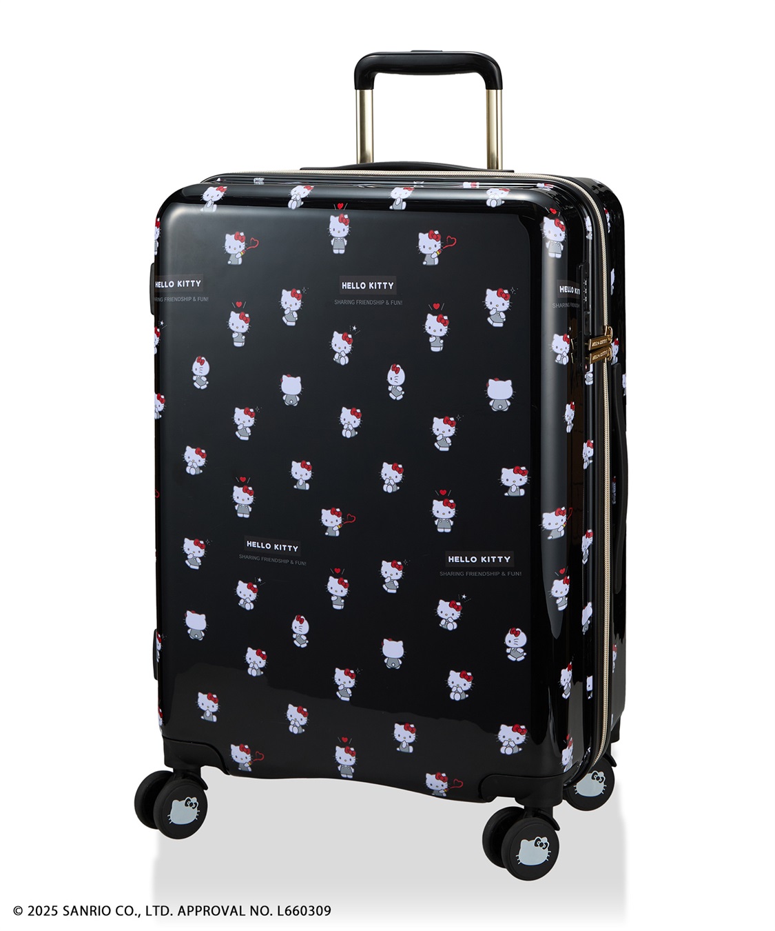 Life Style by cross marche 【sanrio characters】HELLO KITTY/ハローキティ スーツケース Sサイズ ドリンクホルダー付き ジッパータイプ《サンリオキャラクターズ》_variation_1