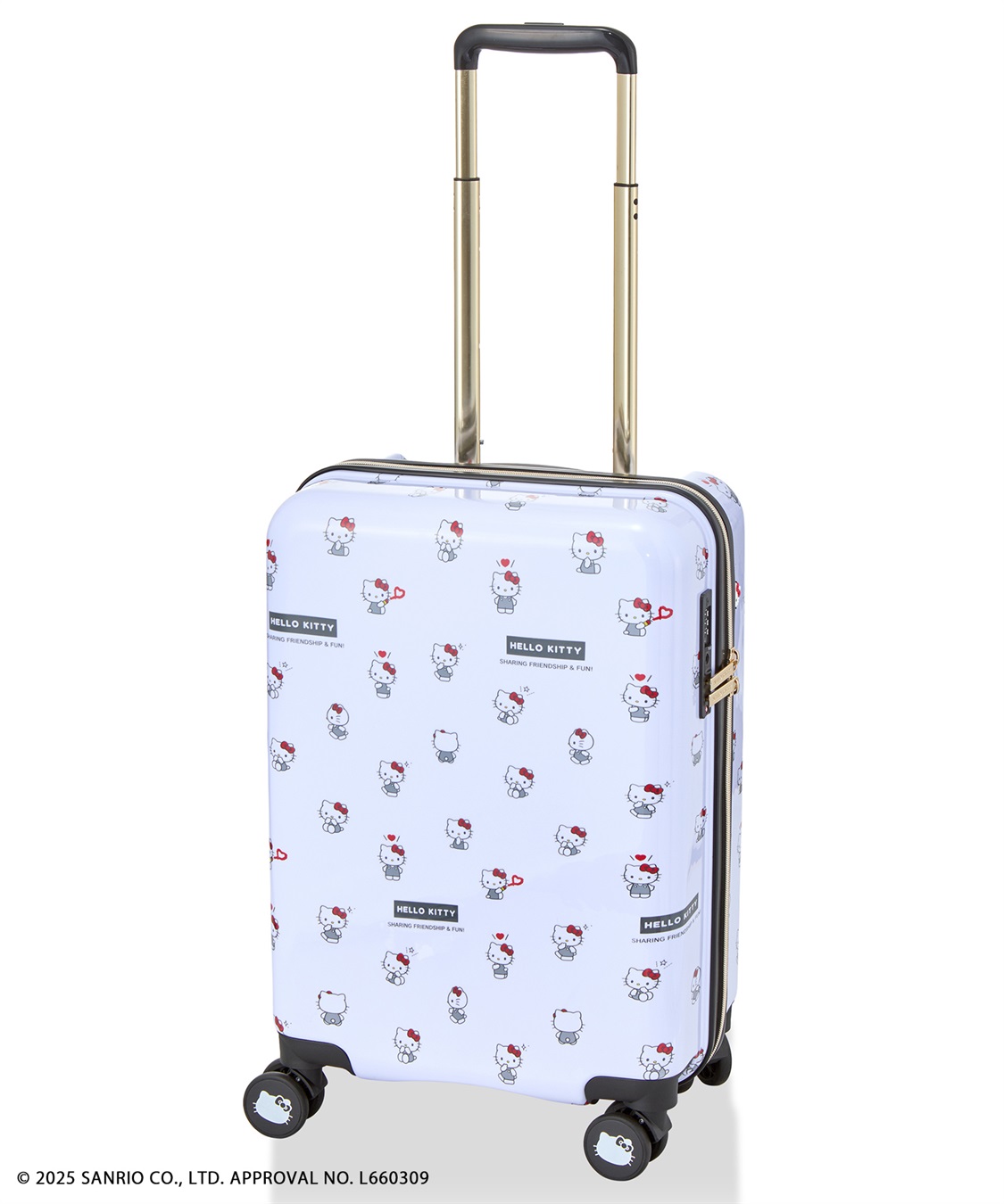 Life Style by cross marche 【sanrio characters】HELLO KITTY/ハローキティ スーツケース Sサイズ ドリンクホルダー付き ジッパータイプ《サンリオキャラクターズ》_variation_2