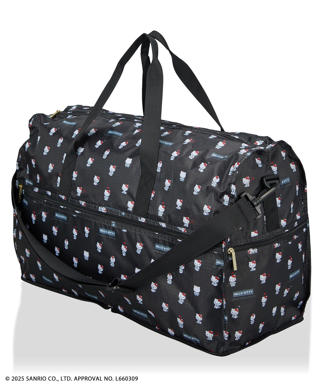 Life Style by cross marche 【sanrio characters】HELLO KITTY/ハローキティ 折りたたみ ボストンバッグ Lサイズ《サンリオキャラクターズ》_variation_1