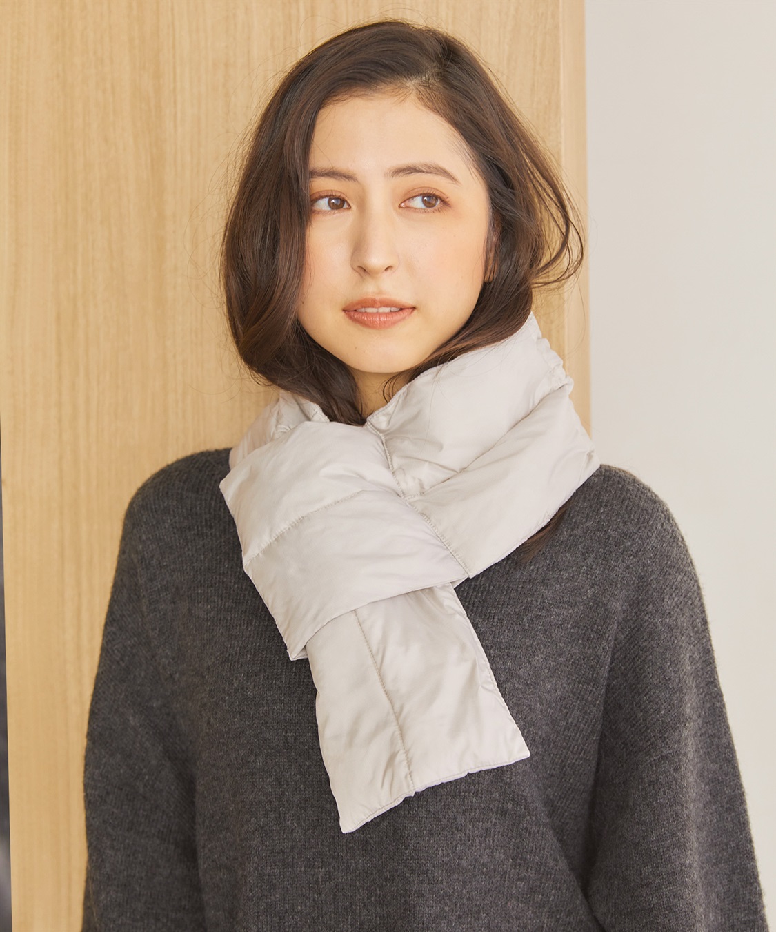 涼活本舗/温活本舗 【温活本舗】中綿キルトマフラー_main