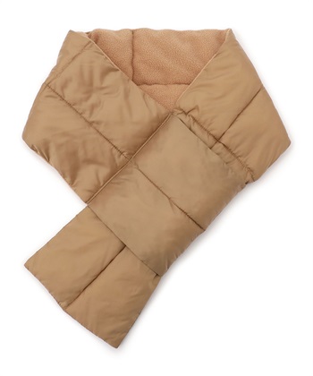 【温活本舗】中綿キルトマフラー(ベージュ-フリー)