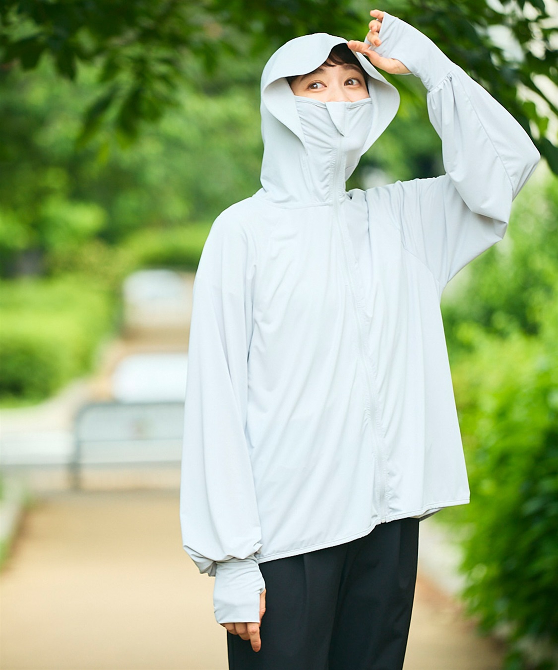 涼活本舗/温活本舗 フード付きUVカットパーカ_main