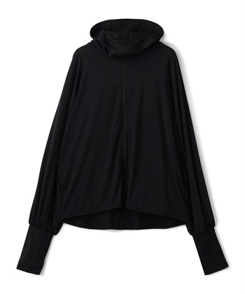 フード付きUVカットパーカ(黒-フリー)