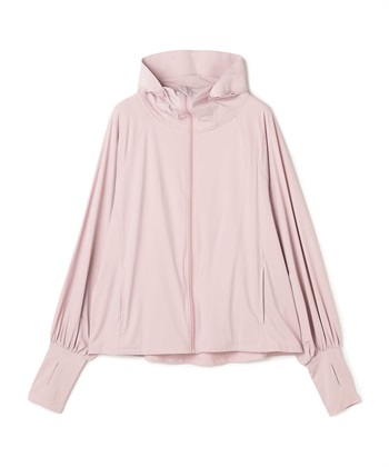 【Yoki】フード付きUVカットパーカ(ピンク-フリー)