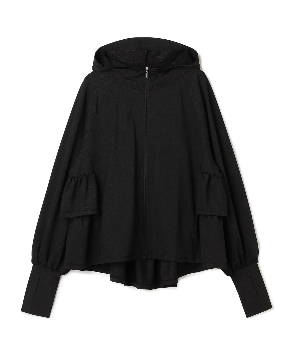 Life Style by cross marche 【Yoki】ラメ生地フード付きバックフリルパーカ_variation_1