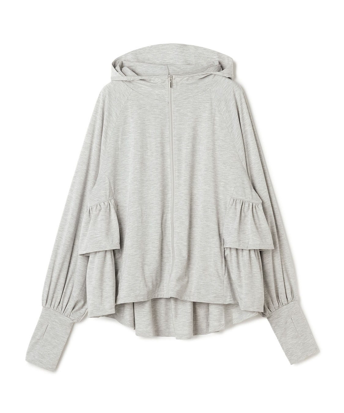 Life Style by cross marche 【Yoki】ラメ生地フード付きバックフリルパーカ_variation_2