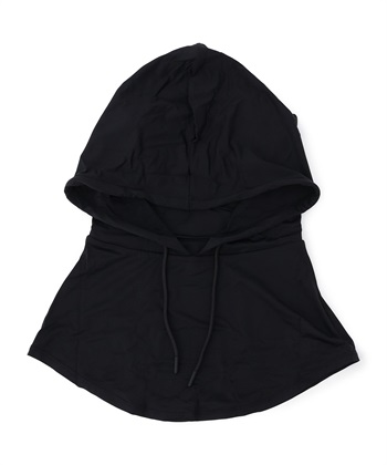 【Yoki】フードネックカバーマスク(黒-フリー)