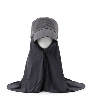 【Yoki】サンシェードケープハット(グレー-５８ｃｍ)