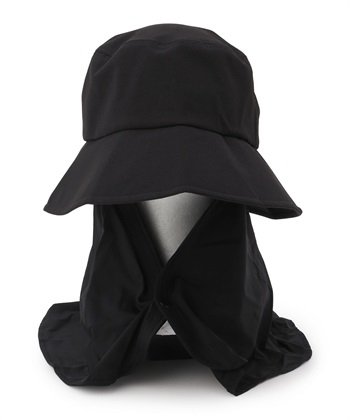 【Yoki】UVカットサンシェードハット(黒-５８ｃｍ)