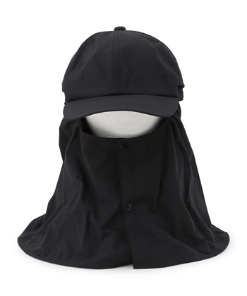 【Yoki】メンズサンシェードキャップ(黒-６０ｃｍ)