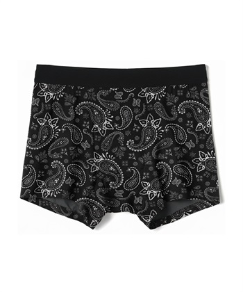 【KEEPGUARD/キープガード】Newボクサーパンツ 尿漏れ 失禁 メンズ ナノファイン加工(ペイズリー黒-Ｍ)