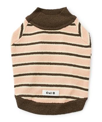 【for dogs】Multi Border Pullover　Cul-B/キューブ/愛犬服(ピンク-Ｓ)