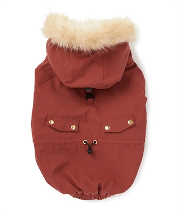 【for dogs】ミリタリーコート　Cul-B/キューブ/愛犬服(テラコッタ-Ｍ)