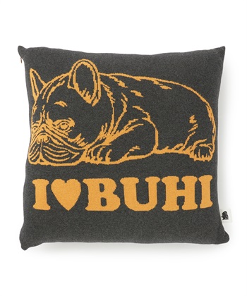 【for dogs】I LOVE BUHI Knit Cushion　Cul-B/キューブ/愛犬服(グレー-フリー)