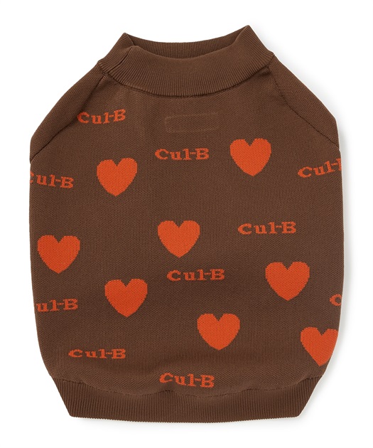 Cul-B 【for dogs】総柄スウェットライクニット　Cul-B/キューブ/愛犬服