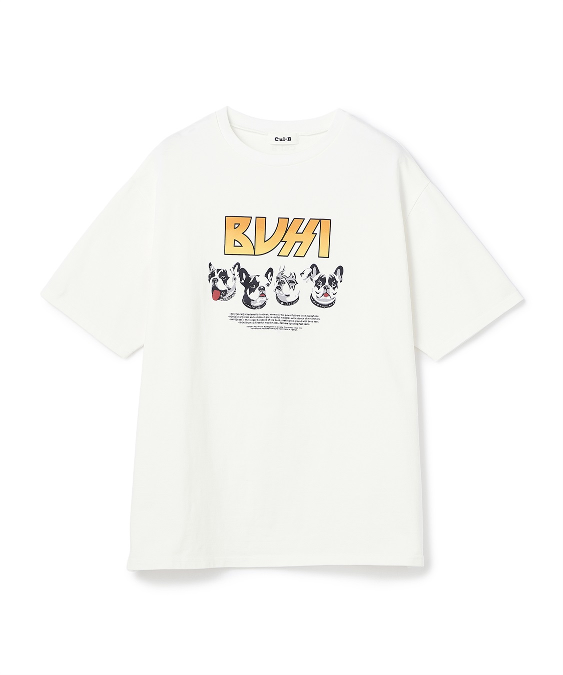 Life Style by cross marche 【for owners】　プリントTシャツ（BUHI BAND）　Cul-B/キューブ/愛犬_variation_1