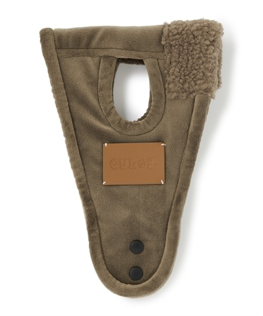 Cul-B 【for dogs】ボアフライトキャップ〈革ネームデザイン〉　Cul-B/キューブ/愛犬服