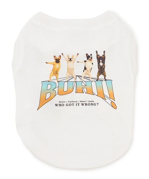 for dogs】プリントTANK (Semaphore BUHI) Cul-B/キューブ/愛犬服 Cul
