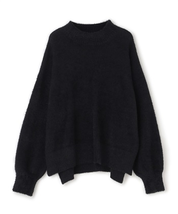 マシュマロフェザーV/ハイネックニット《洗える》【CF/クロスファンクション】(ブラック（ハイネック）-Ｍ)