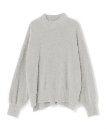 マシュマロフェザーV/ハイネックニット《洗える》【CF/クロスファンクション】(グレー（ハイネック）-Ｍ)
