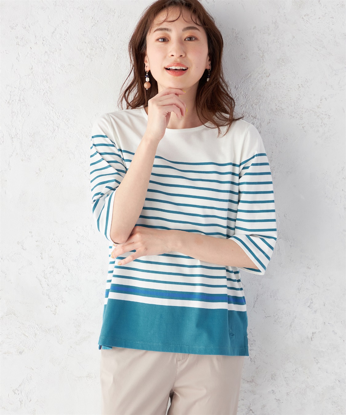 DECOY 【接触冷感】パネルボーダープルオーバー_variation_1