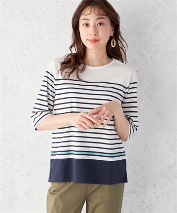 DECOY 【接触冷感】パネルボーダープルオーバー_variationthumb_2