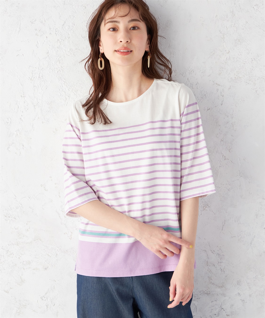 DECOY 【接触冷感】パネルボーダープルオーバー_variation_3