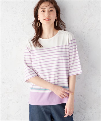 DECOY 【接触冷感】パネルボーダープルオーバー_variationthumb_3