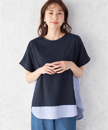 DECOY 【接触冷感】ストライプドッキングプルオーバー_variationthumb_2