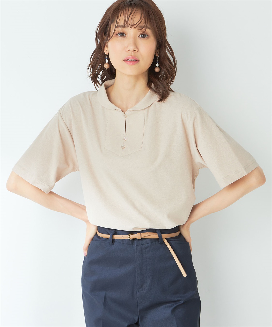 DECOY ジョーゼットシャツ_main