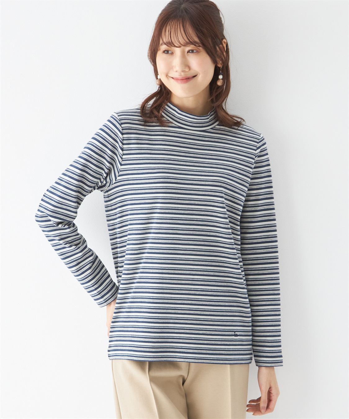 DECOY オーガニックコットンスムースマルチボーダープルオーバー_variation_3