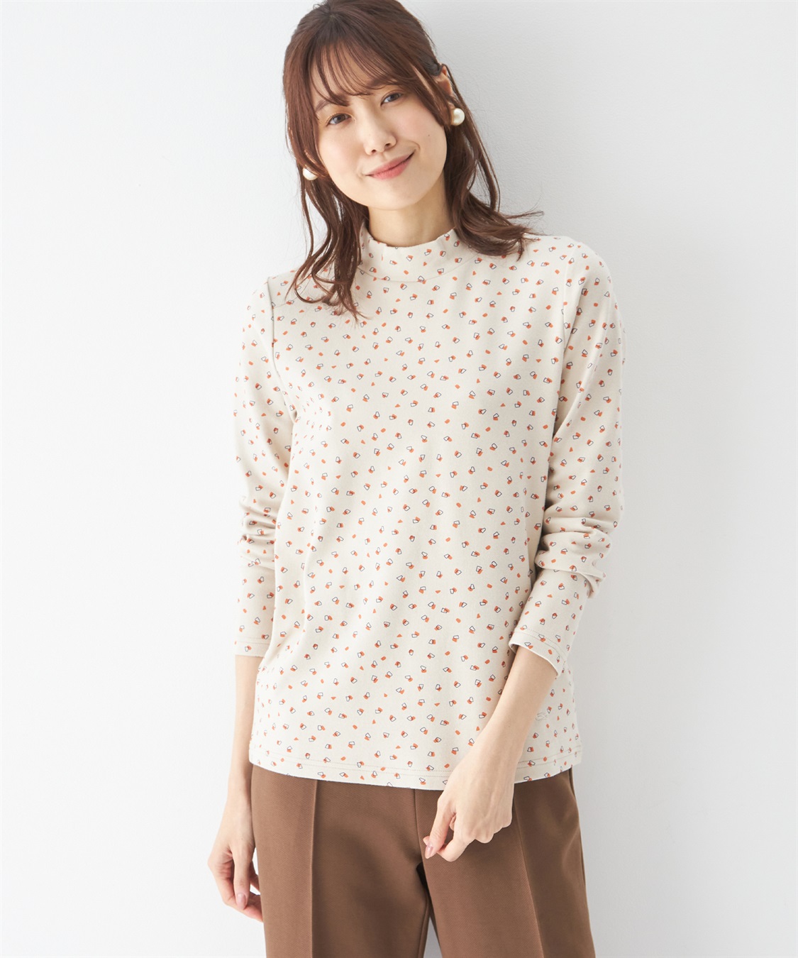 DECOY オーガニックコットンスムースプリントプルオーバー_main