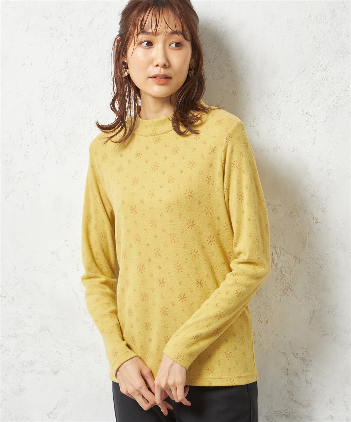 DECOY シアバターボーダーハイネックTシャツ_main