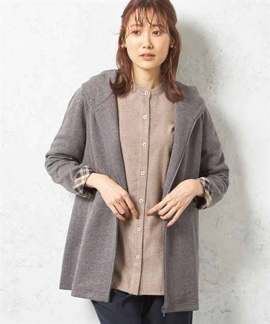 peu pres プープレ　ホイップジャガードコート　シロ　新品　タグ付き ふくれジャガードジップパーカー DECOY｜クロスプラス公式通販サイト