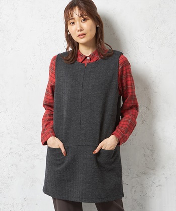 DECOY ヘリンボーンジャンパードレス_variationthumb_1